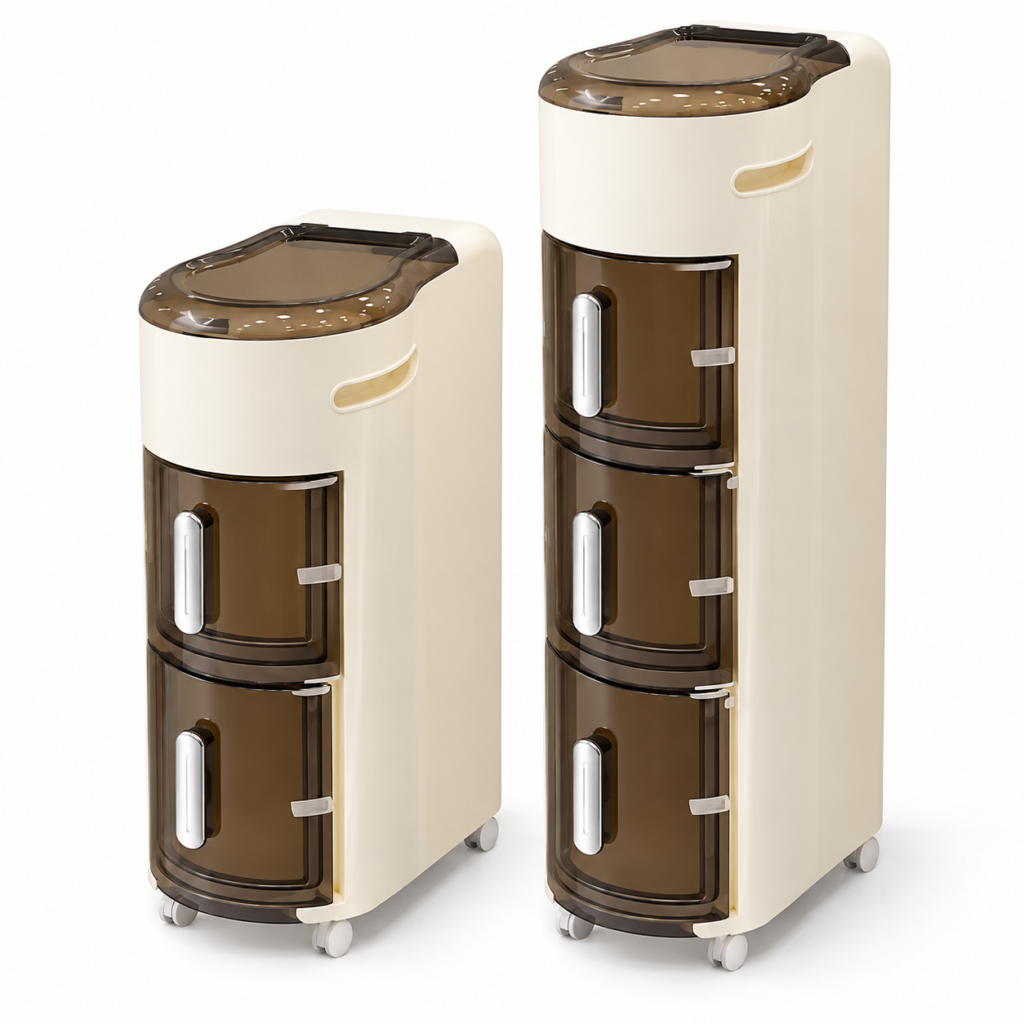 Arkan Home | Modern Multi-Purpose Rolling Storage Drawer Tower